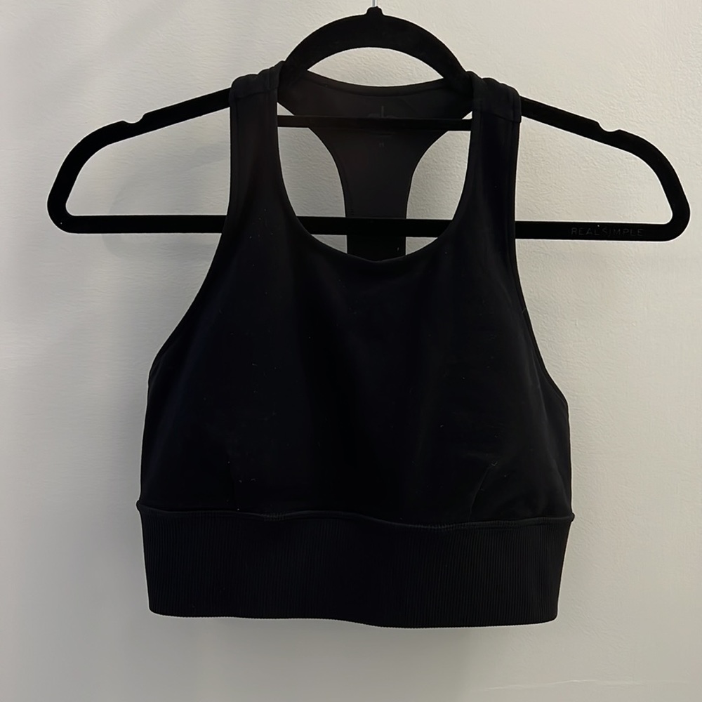 Alo Alosoft Serenity Sports Bra in Black size M